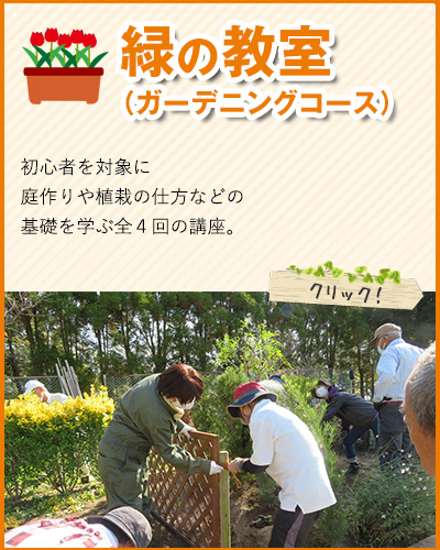 スマホサイト：緑の教室（ガーデニングコース）